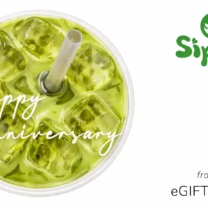 Two people. One great love. Infinite matcha. Celebrate their anniversary with a Sippa eGift card that's as cool and sweet as they are. Sent in a flash.